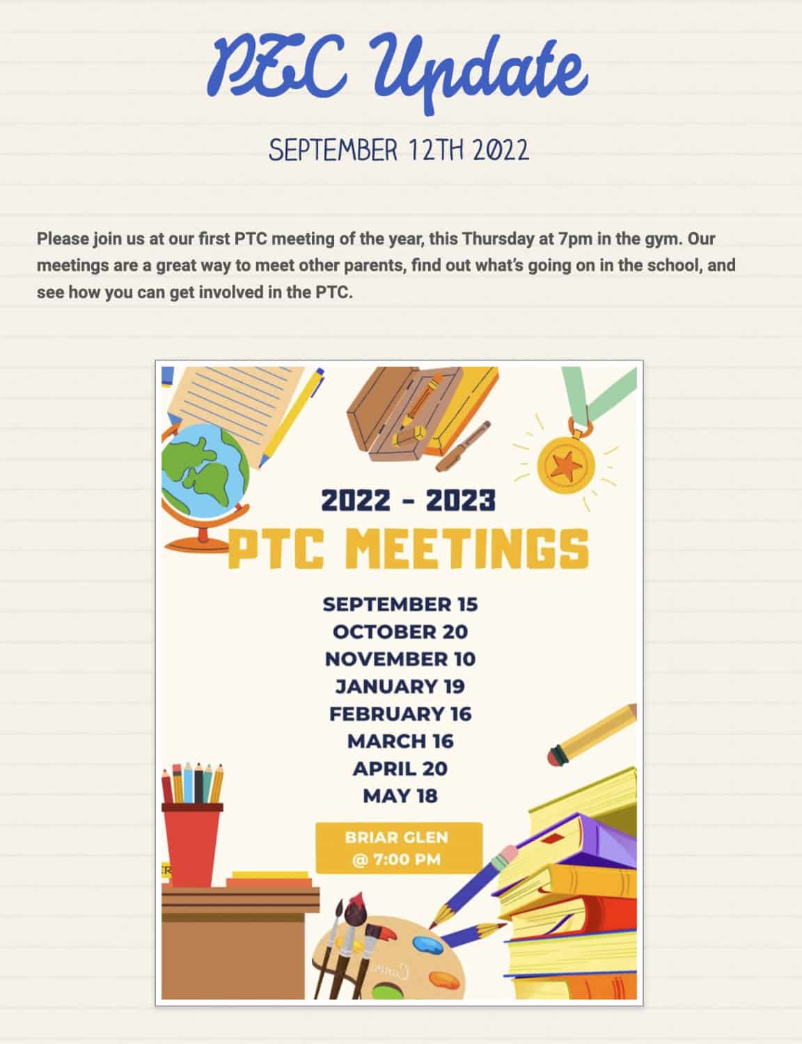 PTC Newsletter thumbnail for September 2022