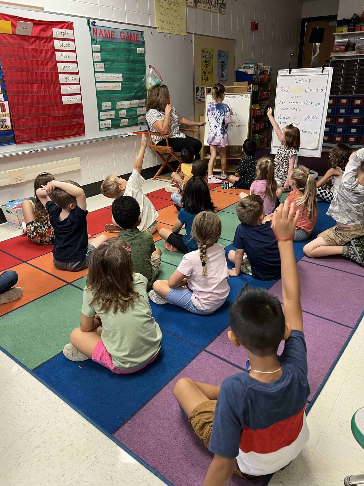 Mrs. Romano and her students