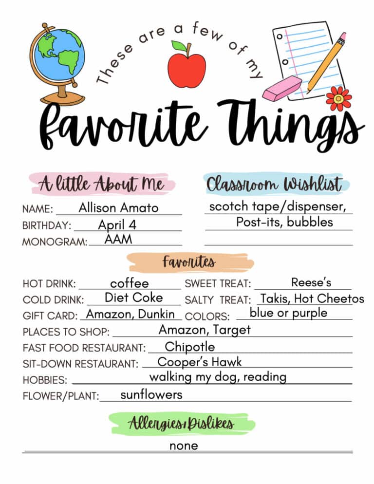 Ms. Amato - 2023/24 favorite things