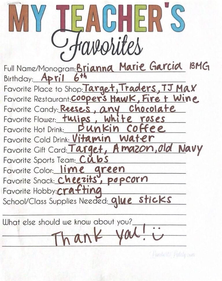 Mrs. Garcia - 2024 favorite things